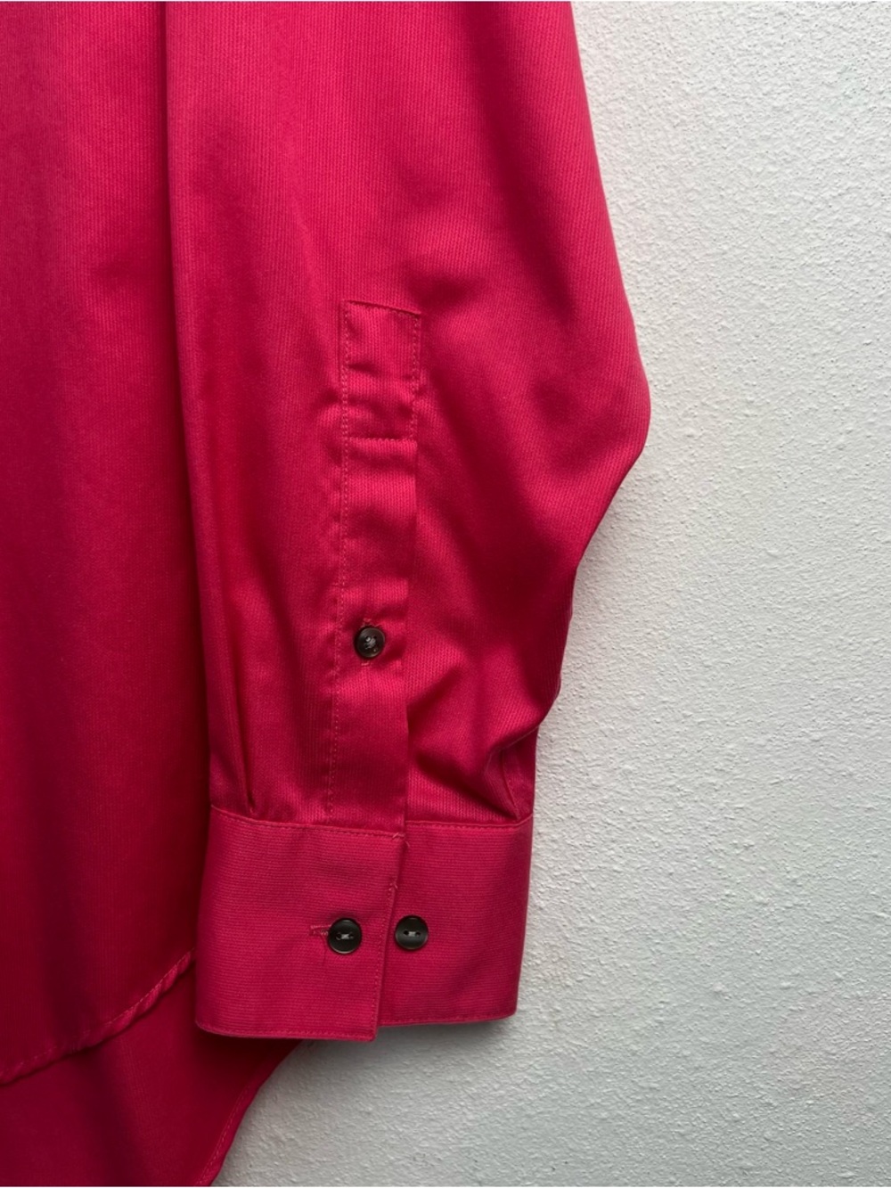 Calvin Klein Men Slim Fit Button-Up Shirt Bright Pink Non-iron Size 15.5 (32/33) - Picture 7 of 14